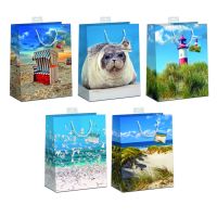 10 Geschenktaschen, Sortiert Large / A4-Format Maritim,...