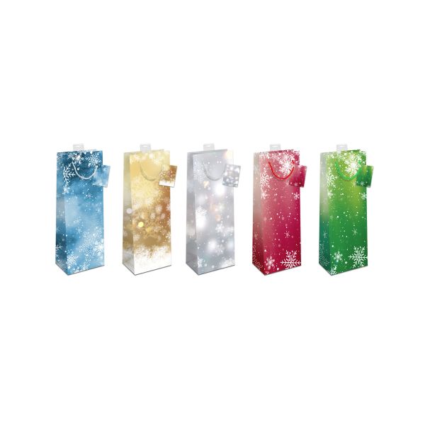 Weihnachten 10 Geschenktaschen, Sortiert Bottle / Flaschen-Format  UVP: 19,50€ pro Türe 1,95€