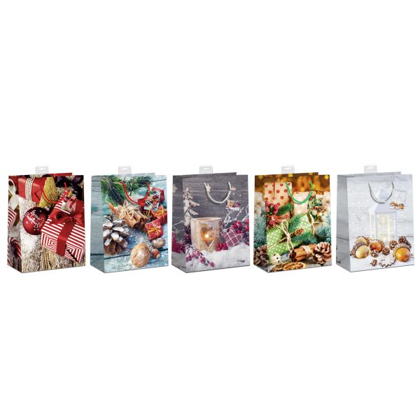 Weihnachten 10 Geschenktaschen, Sortiert Large / A4-Format Kerze, Geschenk UVP: 25,00€ pro Türe 2,50