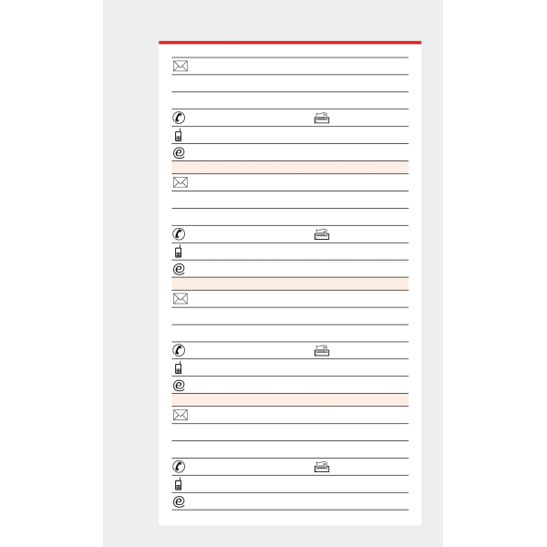 Ersatzeinlagen Manager-Kalender A5 Adressen 50 Blatt  UVP: 4,99