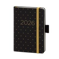 Kalender 2027 V-Book Buchkalender A6 Hardcover schwarz...