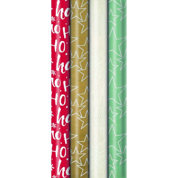 Weihnachten Sortiment Geschenkpapier Nordic Light, 25 Röllchen, UVP: € 5,95 - Gesamt UVP: € 148,75 Bundle 2024