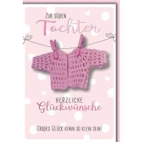 Geburt Baby Mädchen Glückwunschkarte mit...