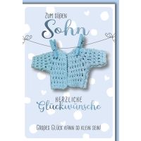 Geburt Baby Junge Glückwunschkarte mit Umschlag...