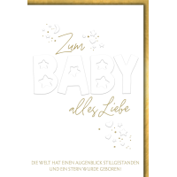 Geburt Baby Freudiges Ereignis Glückwunschkarte mit...
