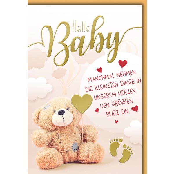 Geburt Baby Freudiges Ereignis Glückwunschkarte mit Umschlag Die kleinsten Dinge…