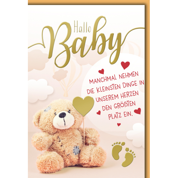 Geburt Baby Freudiges Ereignis Glückwunschkarte mit Umschlag Die kleinsten Dinge…