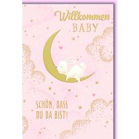 Geburt Baby Mädchen Glückwunschkarte mit...