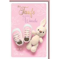 Taufe Glückwunschkarte mit Briefumschlag Schuhe...