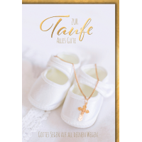 Taufe Glückwunschkarte mit Briefumschlag Schuhe...
