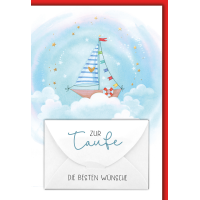 Taufe Geldkarte Glückwunschkarte mit Briefumschlag...