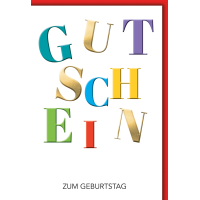 Gutschein Glückwunschkarte mit Briefumschlag...