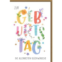 Geburtstag Glückwunschkarte mit Briefumschlag...