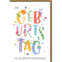 Geburtstag Glückwunschkarte mit Briefumschlag...