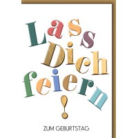 Geburtstag Glückwunschkarte mit Briefumschlag Lass...