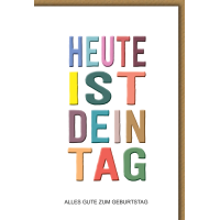 Geburtstag Glückwunschkarte mit Briefumschlag Heute...