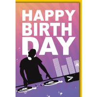 Geburtstag Glückwunschkarte mit Briefumschlag DJ Party