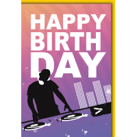 Geburtstag Glückwunschkarte mit Briefumschlag DJ Party