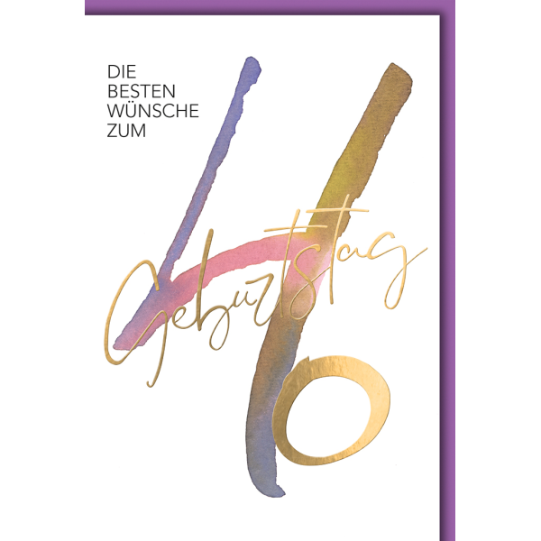 40. Geburtstag Glückwunschkarte mit Briefumschlag Handschrift