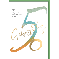 50. Geburtstag Glückwunschkarte mit Briefumschlag...