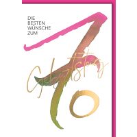 A 70. Geburtstag Glückwunschkarte mit Briefumschlag...