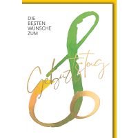 80. Geburtstag Glückwunschkarte mit Briefumschlag...