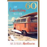 60. Geburtstag Glückwunschkarte mit Briefumschlag...