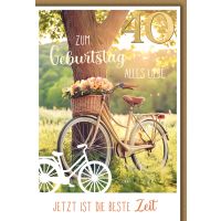 40. Geburtstag Glückwunschkarte mit Briefumschlag...