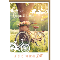40. Geburtstag Glückwunschkarte mit Briefumschlag...