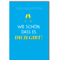 Geburtstag Glückwunschkarte mit Briefumschlag Blauer...