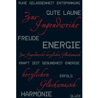 Jugendweihe Glückwunschkarte mit Umschlag  Freude...
