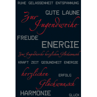 Jugendweihe Glückwunschkarte mit Umschlag  Freude...