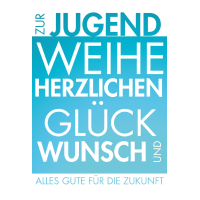 Jugendweihe Glückwunschkarte mit Umschlag...