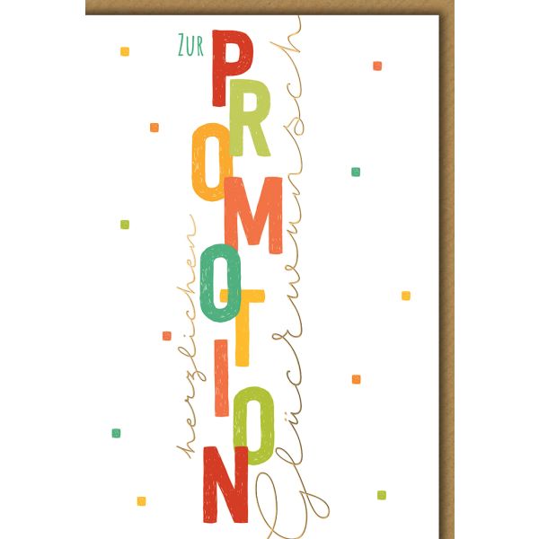 Promotion Glückwunschkarte mit Briefumschlag Bunt