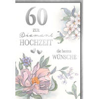 A Diamanthochzeit Glückwunschkarte mit Briefumschlag...
