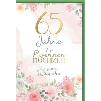 Eiserne Hochzeit Glückwunschkarte mit Briefumschlag...
