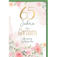 Eiserne Hochzeit Glückwunschkarte mit Briefumschlag...