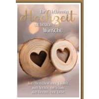 Hölzerne Hochzeit Glückwunschkarte mit...