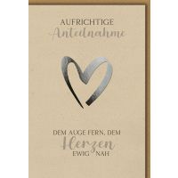 Trauer Beileid Kondolenzkarte mit Umschlag Aufrichtige...
