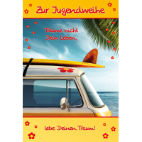Jugendweihe Glückwunschkarte mit Umschlag...