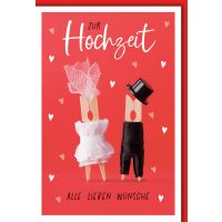Hochzeitskarten Glückwunschkarte mit Briefumschlag...