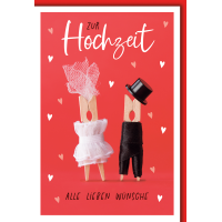 Hochzeitskarten Glückwunschkarte mit Briefumschlag...