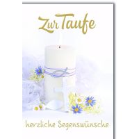 Taufe Glückwunschkarte mit Briefumschlag Taufkerze...