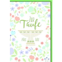 Taufe Glückwunschkarte mit Briefumschlag Taufbecken...