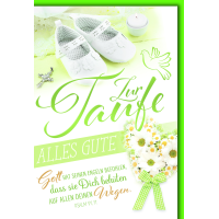 Taufe Glückwunschkarte mit Briefumschlag Taufschuhe...