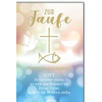 Taufe Glückwunschkarte mit Briefumschlag Taufsymbole