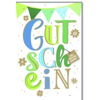 Gutschein Glückwunschkarte mit Briefumschlag...