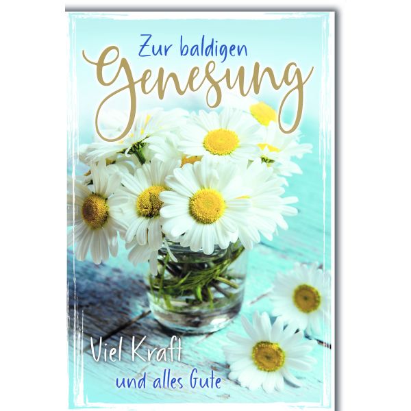 Genesung Grußkarte mit Briefumschlag Gänseblümchen