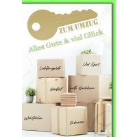 A Einzug Umzug Neues Heim Glückwunschkarte mit...