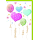 Geburtstag Glückwunschkarte mit Briefumschlag Luftballons